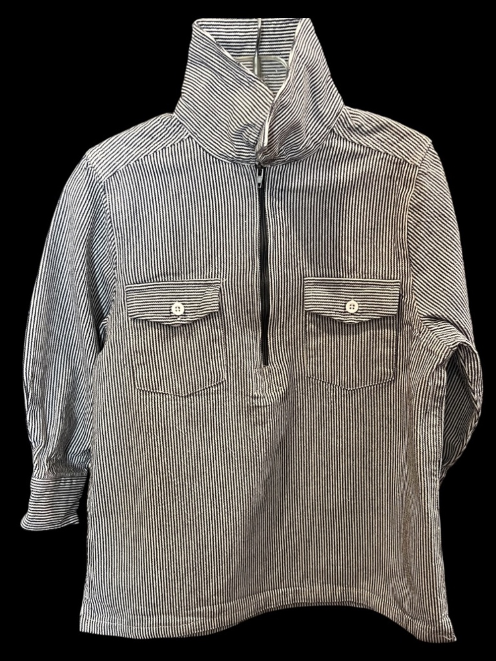 Lil' Hickory Boys Striped Pullover LOGGER Shirt Long Sleeve 100% Cotton 4-5 EXC